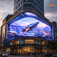 Écran LED extérieur 3D P4 P5, panneau d'affichage LED incurvé pour la publicité sur panneaux d'affichage 3D, écrans LED géants extérieurs, affichage LED extérieur 3D