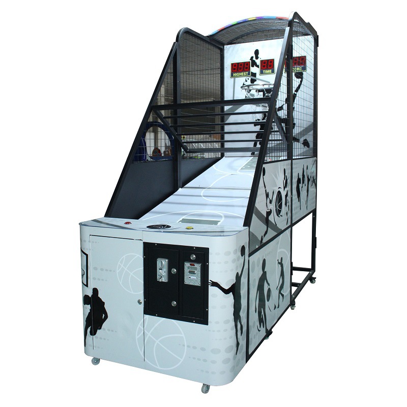 Indoor Commercial Arcade Basketball Game Machine Foldable Pop Shot for Dual Hoop Amusement Park 2 Coin-Operated 6 Years