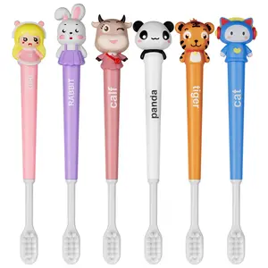 Cartoon Cute Animal Shape Children Toothbrush Portable 0.12mm Filament Toothbrush Children