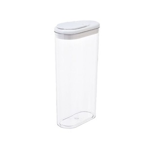 Plastic Airtight Storage Jars Cylinder 0.5L 1L 1.5L 2L Transparent Flip Top Grain Coffee Spice Container Food Storage Box - Product Image 2