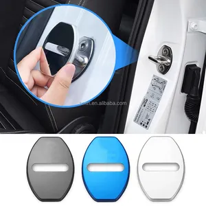 4 pièces de couvre-serrures de <span class=keywords><strong>porte</strong></span> de <span class=keywords><strong>voiture</strong></span> en acier inoxydable, accessoires intérieurs pour Audi A3 A4 A5 A6 A7 A8 Q3 Q4 Q5 Q6 Q7 B8 B6 C6 8p B7 - Product Image 6