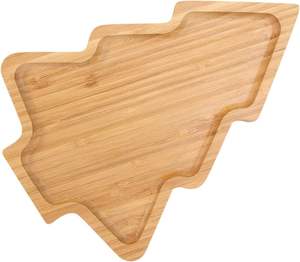 Christmas Tree Shaped Decorative Snack Serving <strong>Tray</strong> Bamboo <strong>Tray</strong> for Home Restaurant <strong>Dessert</strong> - Product Image 5