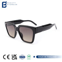 Lunettes de soleil tendance 2026 de créateur, surdimensionnées, carrées, dégradées, pour hommes et femmes, avec logo personnalisé en usine, vente en gros