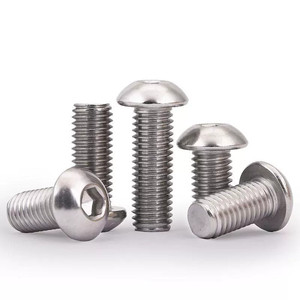 50 unids/bolsa 304 <span class=keywords><strong>tornillo</strong></span> de máquina de cabeza redonda <span class=keywords><strong>hexagonal</strong></span> de acero inoxidable M1.6 M2 M2.5 M3 M4 M5 M6 M8 M10 <span class=keywords><strong>M12</strong></span> ISO 7380 - Product Image 1