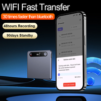 Enregistreur vocal AI Contrôle de l'application Prise de notes Transcription et synthèse AI 200 langues 64 Go WIFI Blue tooth mag safe Audio Recorder