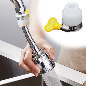 Kitchen Shower Faucet Bubbler Extenders Water Taps Converter with <b>Clamp</b> Universal Joint Faucet Garden Adapter 1/2'' - Product Image 5