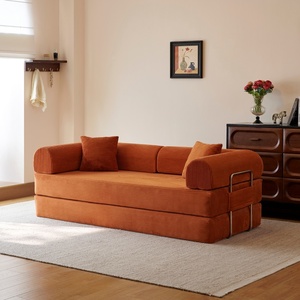 Canapé-lit convertible en tissu compressible avec support dorsal et accoudoirs, design moderne et écologique pour appartement, hôtel, <span class=keywords><strong>villa</strong></span> - Product Image 2