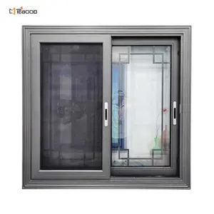 Tegood High Quality Double Tempered Glaze Aluminum Sliding Window For Residential
