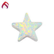 Colgante de ópalo sintético, piedras de ópalo de estrella de cinco puntas, Collar de plata de ley 925 para fabricación de joyas - Product Image 4