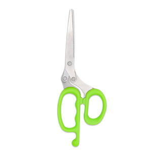 Stainless Steel Five Layer <b>Scissor</b> Green Handle <b>Kitchen</b> Chopping Tool For Scallions Chili Seaweed Baby Food - Product Image 4