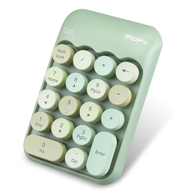 Hot-Selling New Goddess Retro Portable Mini 5.8Ghz Wireless RGB Backlit Mechanical Keyboard with Numeric Keypad for Laptop