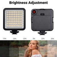 Mamen Vidéo Smartphone Filmmaking Live Photography Vlogging Kit Microphone + Lumière LED + Mini Trépied de Table Cardioïde Polaire Plastique