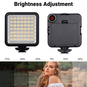 Mamen Vidéo Smartphone Filmmaking Live Photography Vlogging Kit Microphone + Lumière LED + Mini Trépied de Table Cardioïde Polaire Plastique - Product Image 2