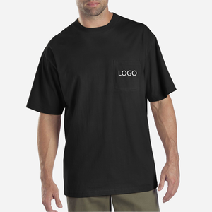 T-shirt en coton tissé 100 % de haute qualité, respirant, avec poche, coupe oversize, style streetwear, effet délavé vintage, sérigraphie - Product Image 1