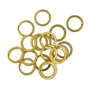 Porte-clés en laiton massif avec fermoir à breloques de sac et mousqueton, 15mm, 20 pièces - Product Image 1