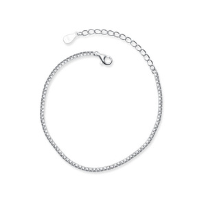 Color CZ Tennis <b>Bracelet</b> in Stainless Steel | Adjustable Delicate Chain with PVD Coating | Tarnish-Free Jewelry for Women - Product Image 5