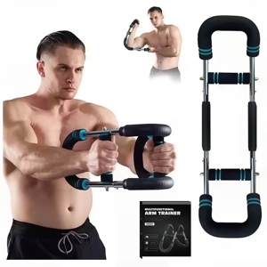 <b>Square</b>-head U-shaped Three-<b>Speed</b> Adjustable Spring Puller Wrist Exerciser Biceps Men's Fitness Equipment Arm Portable Home - Product Image 1