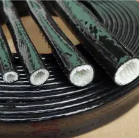 Manchon en fibre de verre haute température résistant au feu, tressé, multicolore, avec revêtement en caoutchouc silicone pour tuyau