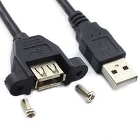 Câble d'extension USB 2.0 mâle vers femelle 30 cm avec vis Montage sur panneau