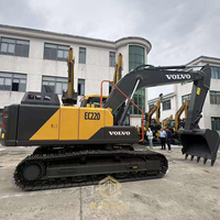 Excavatrice sur chenilles hydraulique Volvo EC220D d'occasion, machine de construction, excavatrice à bas prix