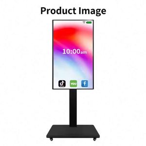 65-inch tất cả-trong-một Thiết bị phát sóng trực tiếp di động/máy tính điều khiển di chuyển màn hình cảm ứng trong nhà <span class=keywords><strong>kiosk</strong></span> Áp phích kỹ thuật số - Product Image 3