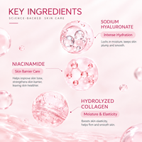 Masque facial en hydrogel au collagène PDRN de marque privée, hydratant, raffermissant, éclaircissant, avec de la niacinamide et de l'hyaluronate de sodium