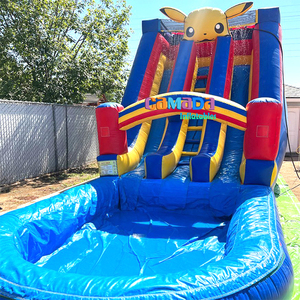 Tobogán inflable de 2 carriles de suministro de fábrica Tobogán de grado comercial para Parque de Atracciones - Product Image 1