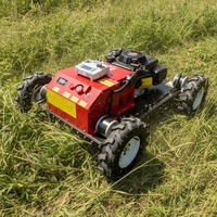 Mesin Pemotong Rumput Robot Berkualitas Tinggi Bersertifikasi CE 9hp Beroda dengan Pemotong Semak Bertenaga Bensin
