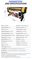 Bannière numérique flexible Disen grande taille 1800mm imprimante extérieure sur toile polyester machine d'impression grand format 1.8m