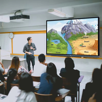 Tableau blanc interactif tactile infrarouge Android 4K de 65, 75 et 86 pouces tout-en-un pour l'éducation en classe