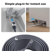 Cable Starlink Gen 3 de 30 pies, extensión de cable Starlink, cable de repuesto de satélite impermeable para cable exterior Starlink Gen3 V3