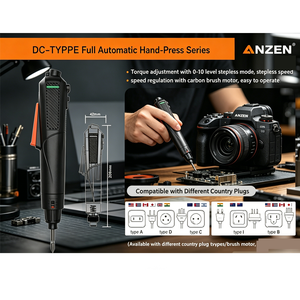 ไขควงไฟฟ้าอัตโนมัติ ANZEN DC-TYPP ซีรีส์ สำหรับงานอุตสาหกรรมและงาน DIY ปรับแรงบิดได้แบบไร้ขั้นบันได ใช้ไฟ AC100-240V - Product Image 1