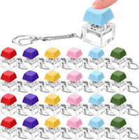 Desain Logo Kustom Gantungan Kunci Keyboard Keycap Pereda Stres Gantungan Kunci Akrilik Switch Keychain Tombol Keyboard DIY