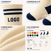 Chaussettes Jacquard à Rayures Personnalisées avec Logo Glacier, Vente en Gros, Faible MOQ, OEM, Marque Privée, Haute Qualité, Chaussettes Mi-Mollet pour Hommes et Femmes