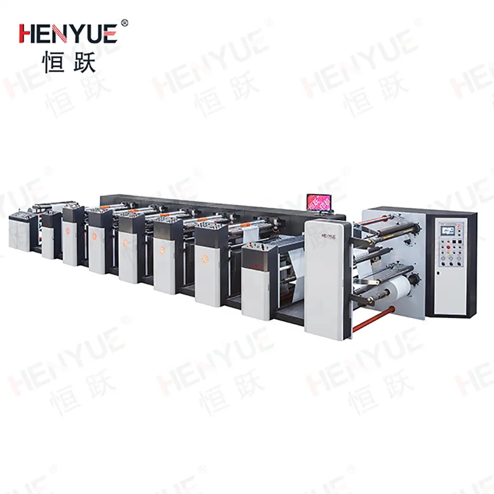 Zes Kleur Hoge Kwaliteit Flexo/Flexo Type Paper Bag Printing Machine Met Plc Controle