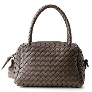 Bolso de Mano de Cuero Genuino de Lujo, Estilo Intrecciato, Hecho a Mano, Trenzado, Tipo Boston, Venta al por Mayor, Bolso Bandolera Vegano para Uso Diario - Product Image 3