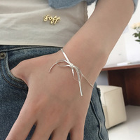 Bracelet en argent sterling S925 avec chaîne serpent et nœud pour femme, bijoux minimalistes de luxe pour usage quotidien, vente en gros