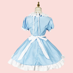 Lolita Maid Dress Sky Blue Polyester Cosplay Costume For Anime Role Playing Women 14 Years Up - Product Image 4