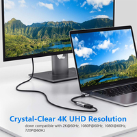 Cable Adaptador JustLink 4K60Hz Tipo C a USB con Revestimiento Dorado y Blindaje Combinado para Monitor, Portátil y Teléfono - En Existencia