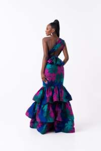 <span class=keywords><strong>Robe</strong></span> sirène élégante en Ankara africain pour femmes, <span class=keywords><strong>robe</strong></span> élégante en tissu wax africain, <span class=keywords><strong>robe</strong></span> de soirée à une épaule, mode modeste, <span class=keywords><strong>couture</strong></span> - Product Image 4
