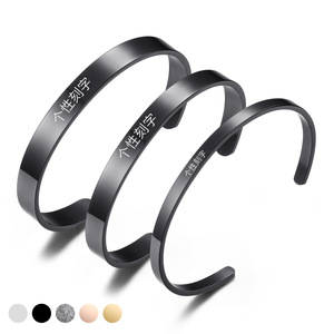 Brazalete Unisex Minimalista de Acero de Titanio Liso, Diseño Geométrico Redondo, Joyería para Regalo - Product Image 5