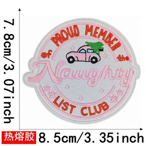 Parche Bordado Termoadhesivo Rosa con Diseño de Calabaza Navideña para Decoración de Sombreros y Abrigos - Product Image 5