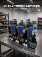 Machine de polissage automatique de surfaces planes de petite taille pour le ponçage et l'ébavurage du métal, outil à disque en acier inoxydable avec moteur à boîte de vitesses