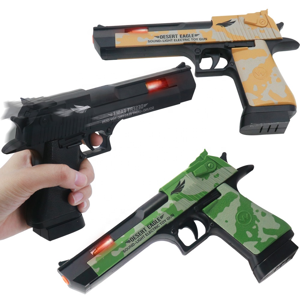Высококачественный электрический пистолет Qilong, игрушка 2023, новая камуфляжная имитация проекции со звуком и светом, детский игрушечный пистолет для детей