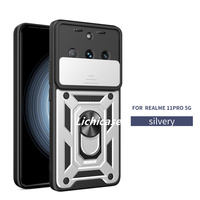 Support d'anneau en métal Lichicase 360 lentille tout compris protéger la couverture mobile pour Realme 11 Pro 11Pro + étui rigide