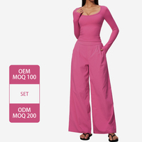 Tenue de sport pour femme, col en V, coupe ajustée, respirante, séchage rapide, taille haute, pour course à pied et activités de plein air
