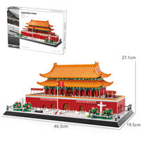 Wange 5218 Tour de Tian'anmen de Pékin, Pièces de Construction en Plastique, Modèle d'Attractions Chinoises, Ensemble de Blocs à Assembler, Jouet Unisexe pour Enfants