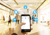Interrupteur intelligent Zigbee avec cadre en aluminium brossé noir, panneau tactile, 1/2/3 voies, télécommande