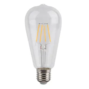 Customized Vintage Edison Type Squirrel Cage E27 COB Dimmable Retro ST64 LED Filament Bulb