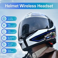 Casque de moto Q08 avec intercom Bluetooth 5.3, microphone intégré, suppression du bruit tactique